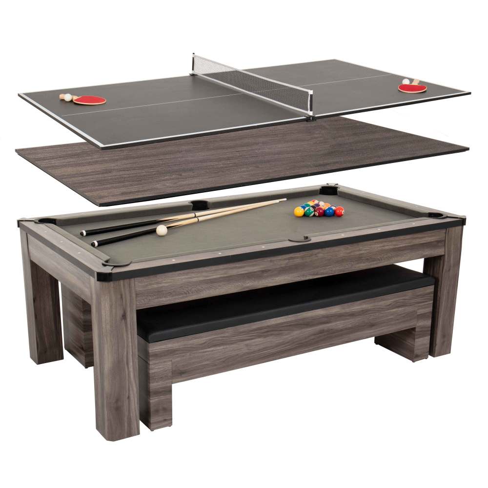 Hampton 3-In-1 Combo Game Table | Billiards + Ping Pong + Dining ...