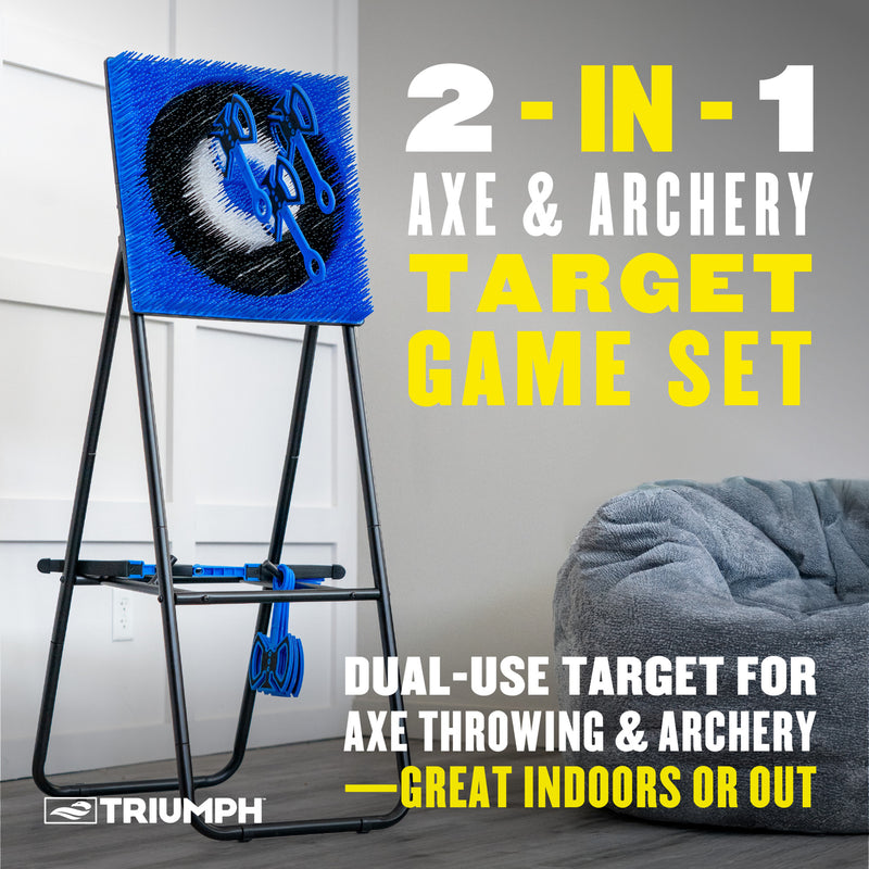 2-In-1 Axe & Archery Game Set