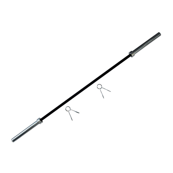 SteelBody 45lb Olympic Barbell – 7ft, Red & Black, 2-Inch Diameter, Knurled Grip – STB-1500RB