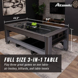 Atomic 84" 3-IN-1 Swivel Game Table
