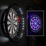 Nighthawk 2 in 1 LED/Blacklight Bristle Dartboard Surround Set
