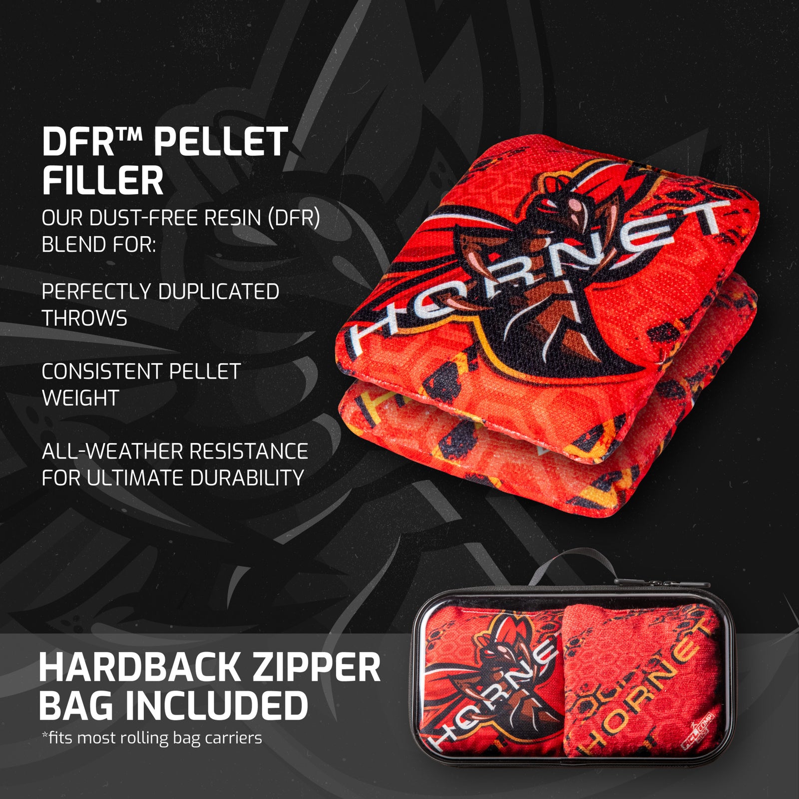 ACL® COMP Red Hornet Cornhole Bags | Escalade Sports