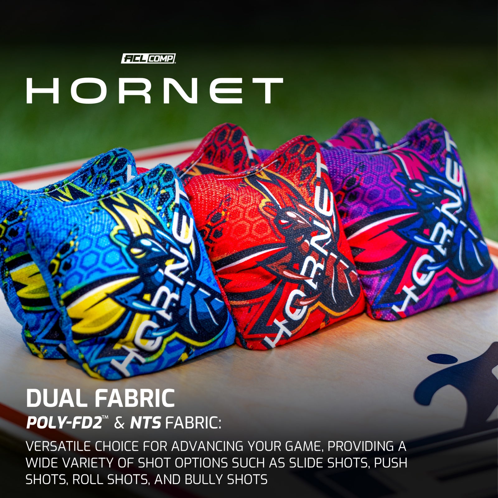 ACL® COMP Blue Magic Hornet Cornhole Bags | Escalade Sports