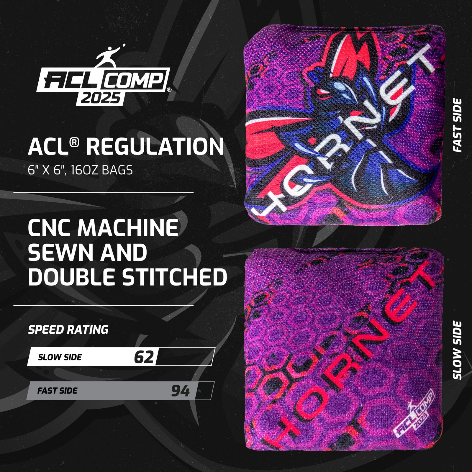 ACL® COMP Indigo Purple Hornet Cornhole Bags | Escalade Sports
