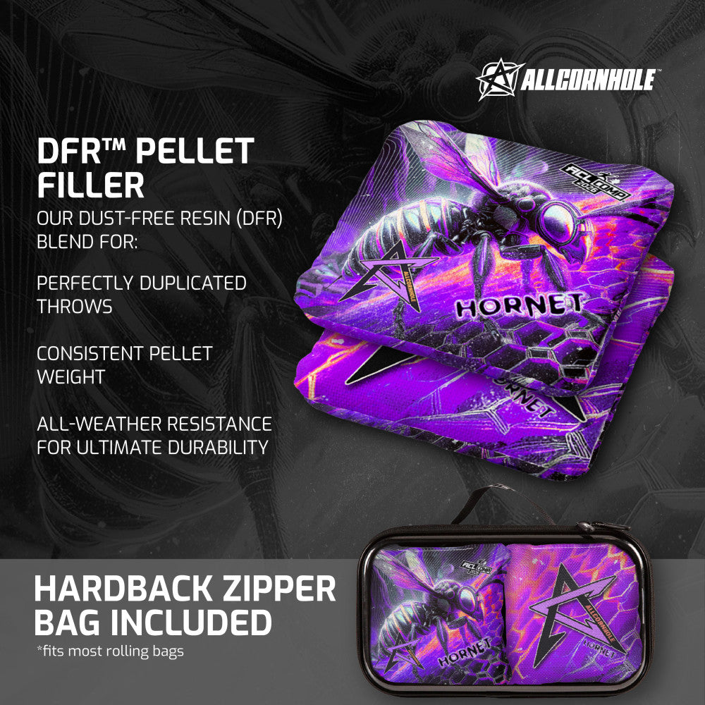 COMP Purple Hornet Cornhole Bags | American Cornhole League