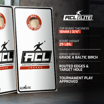 ACL® ELITE 2x4 White Cornhole Board | Escalade Sports