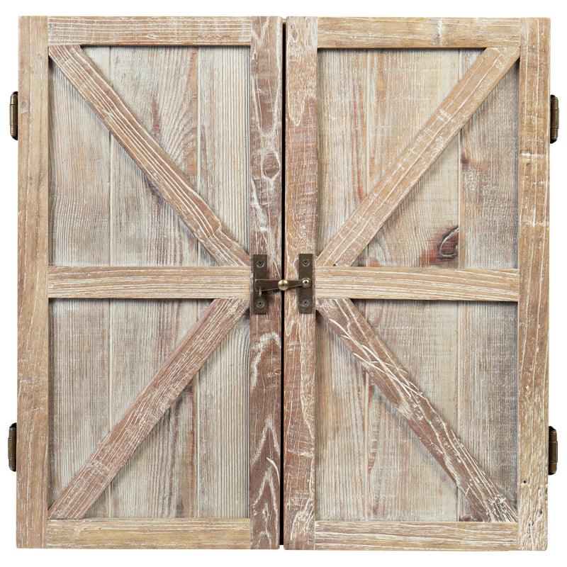 American Legend Barnwood Dartboard Cabinet