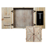 American Legend Barnwood Dartboard Cabinet