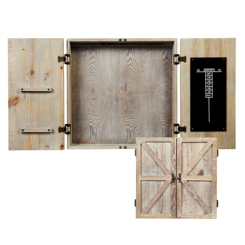 American Legend Barnwood Dartboard Cabinet