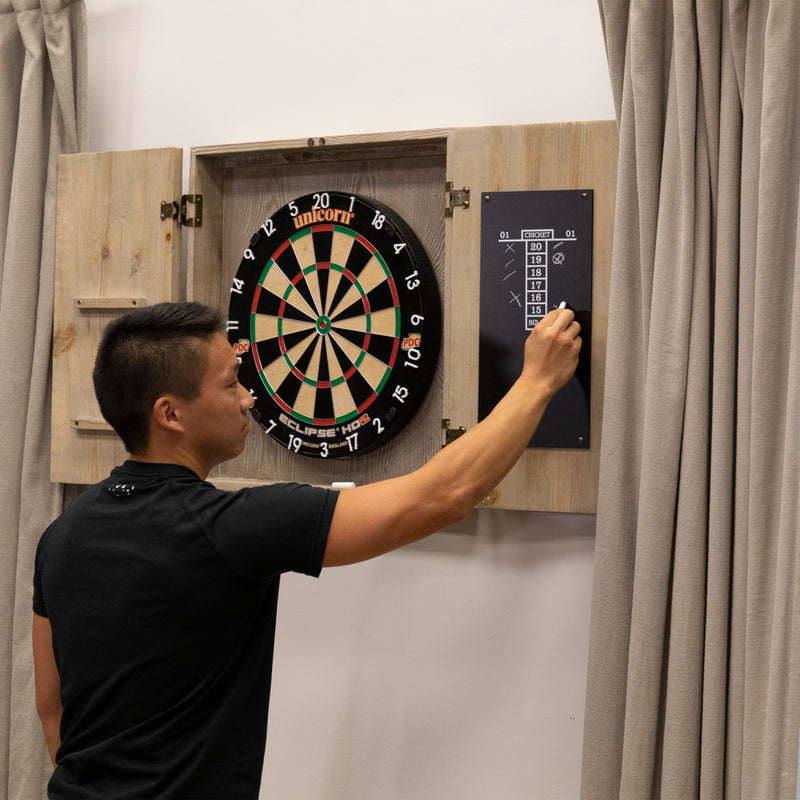 American Legend Barnwood Dartboard Cabinet