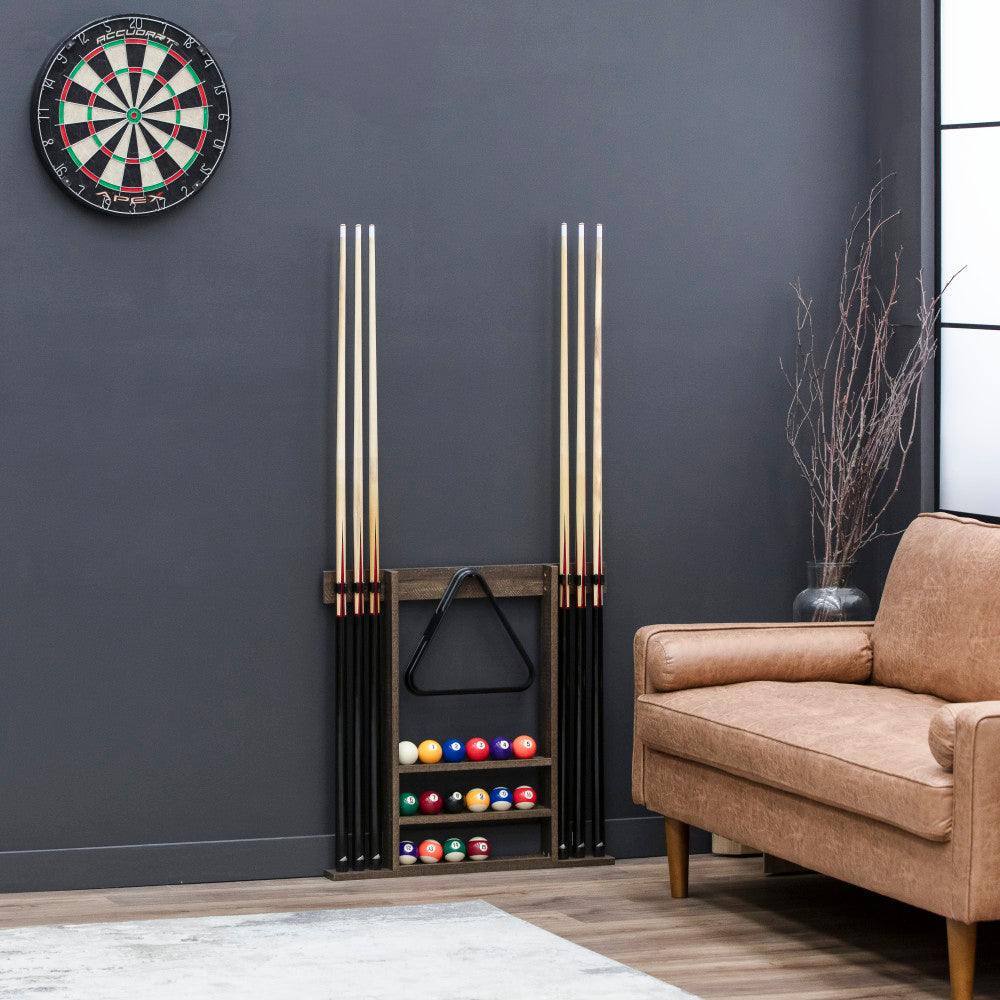Acrylic Billiards Cue Rack - Moose Head Design Pool Cue Rest With 7 Positions & Rubber Grommet