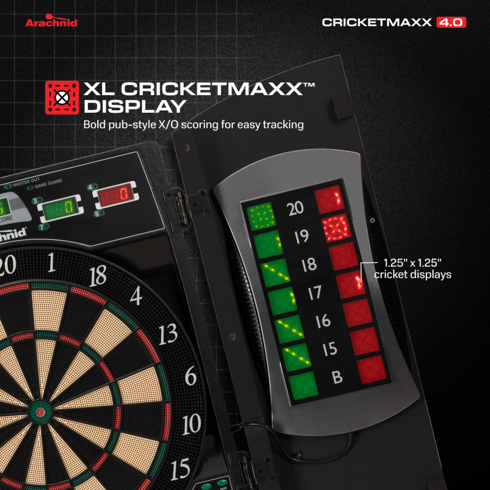 CricketMaxx 4.0 Electronic Dartboard Cabinet Set | Escalade Sports