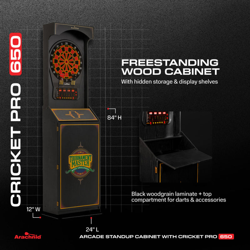 Cricket Pro 650 Standing Electronic Dartboard | Escalade Sports