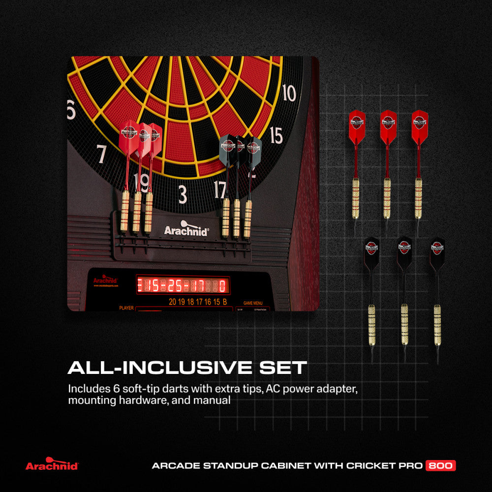 Cricket Pro 800 Standing Electronic Dartboard | Escalade Sports
