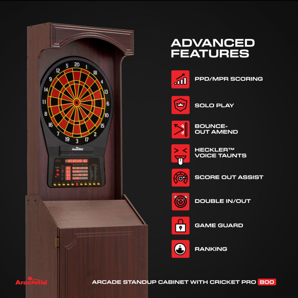 Cricket Pro 800 Standing Electronic Dartboard | Escalade Sports