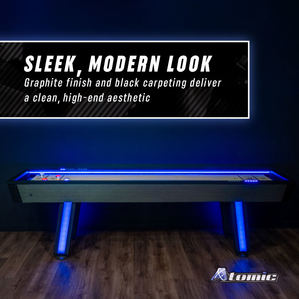 Atomic 9' LED Shuffleboard Table | Escalade Sports