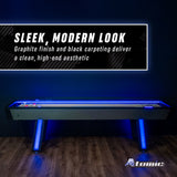 Atomic 9' Azure LED Shuffleboard Table
