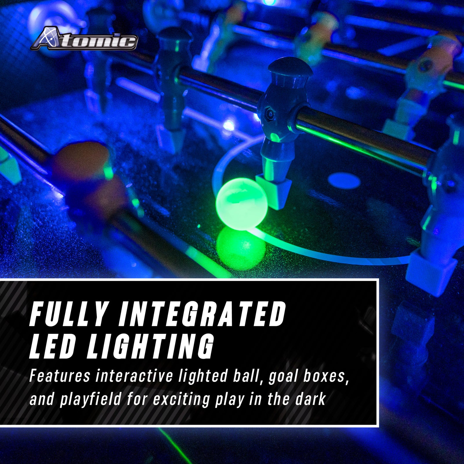 Azure LED Light Up Foosball Table | Escalade Sports