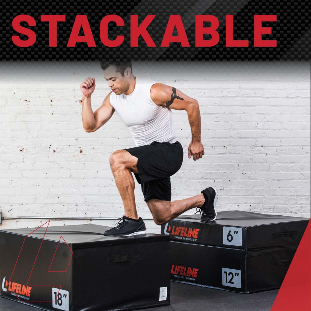 Lifeline Fitness Foam Plyo Boxes - Multiple Sizes and Sets