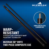 Mizerak 58" Onyx Two-Piece Composite Cue
