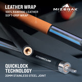 Mizerak 58" Two-Piece Composite Cue With Leather Wrap