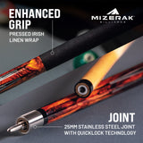 Mizerak 58" Two-Piece Maple Shaft Cue