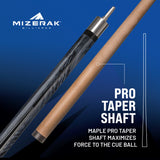 Mizerak 58" Two-Piece Maple Shaft Cue