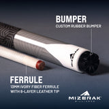 Mizerak 58" Two-Piece Sport Grip Composite Cue