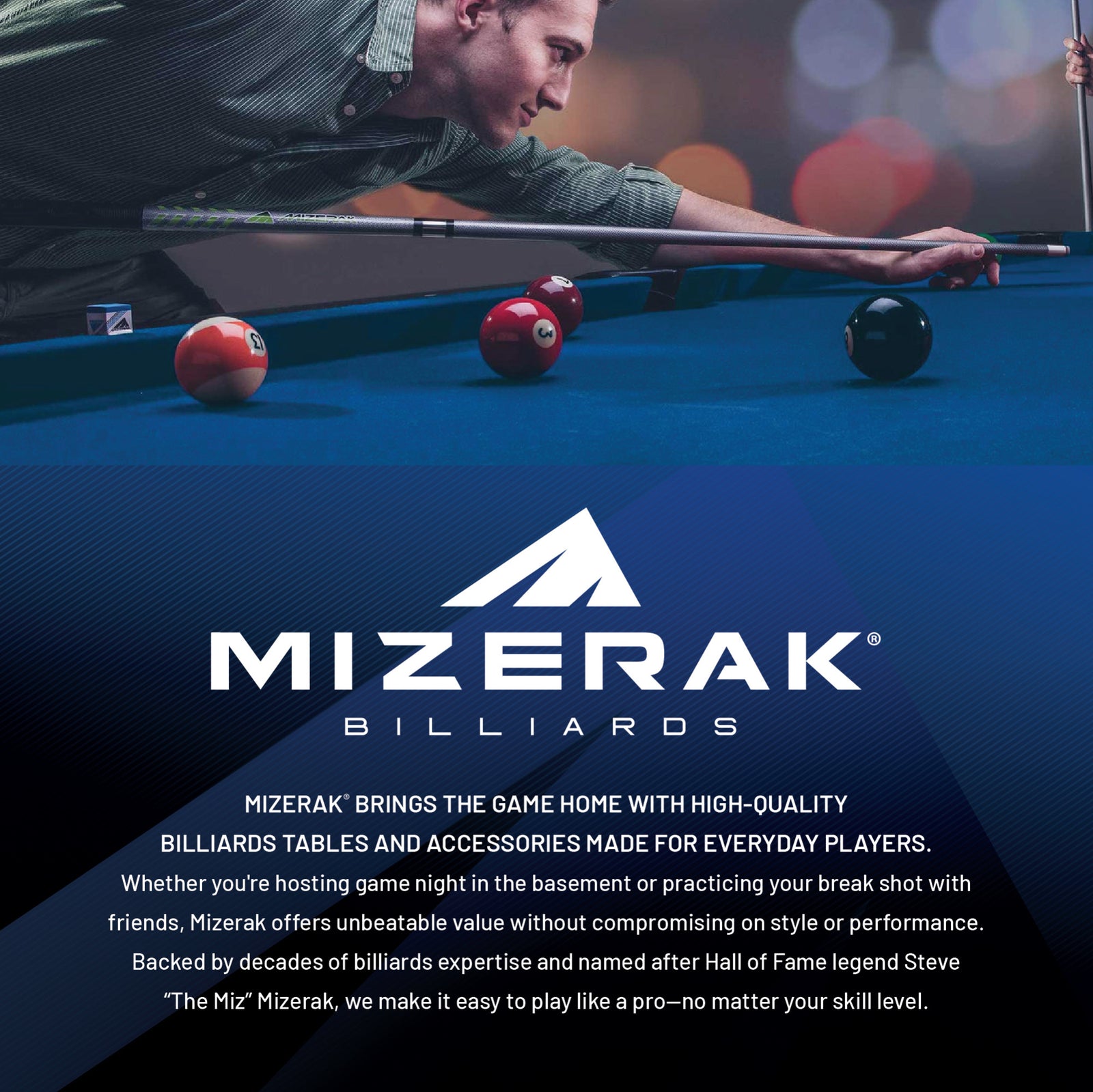 Mizerak Hard-Sided Pool Cue Case | Escalade Sports