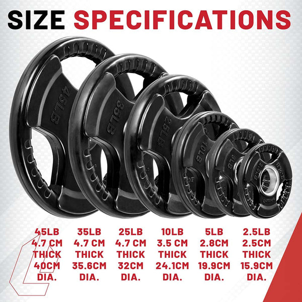 Lifeline Olympic Rubber Grip Plate Sets