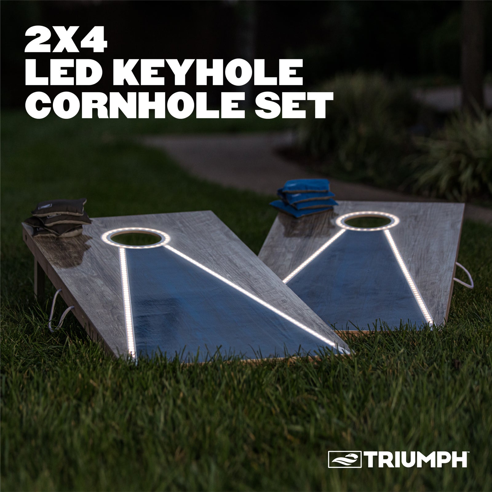 LED Keyhole 2x4 Cornhole Set | Escalade Sports
