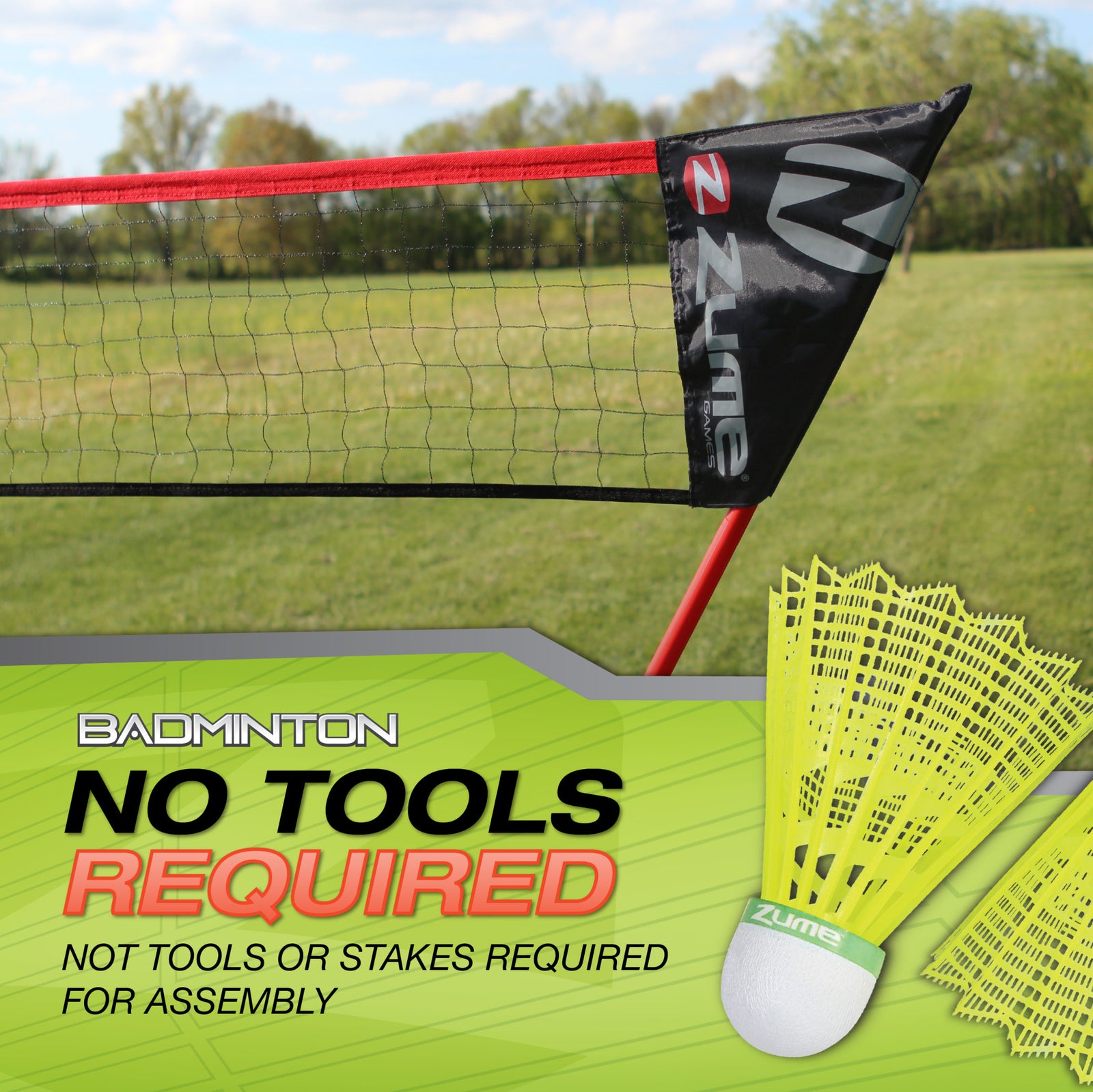 Badminton Set With Carrying Case Zume Games Portable Badminton Set ...