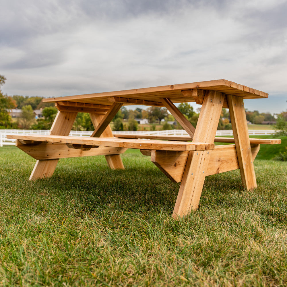 Adult Rectangular Cedar Picnic Table | Escalade Sports