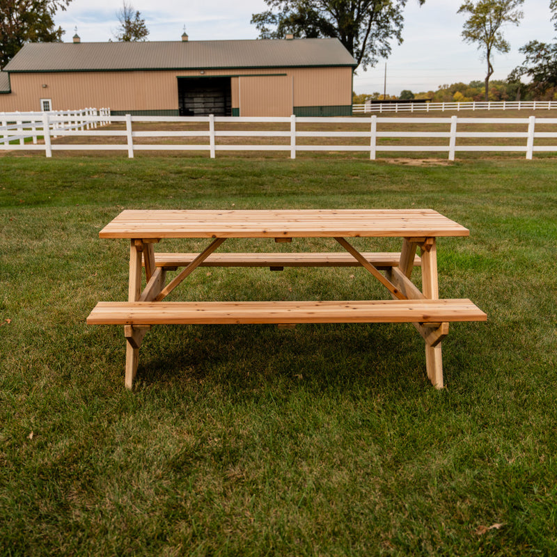 Jack and June Cedar Adult Rectangular Picnic Table_7