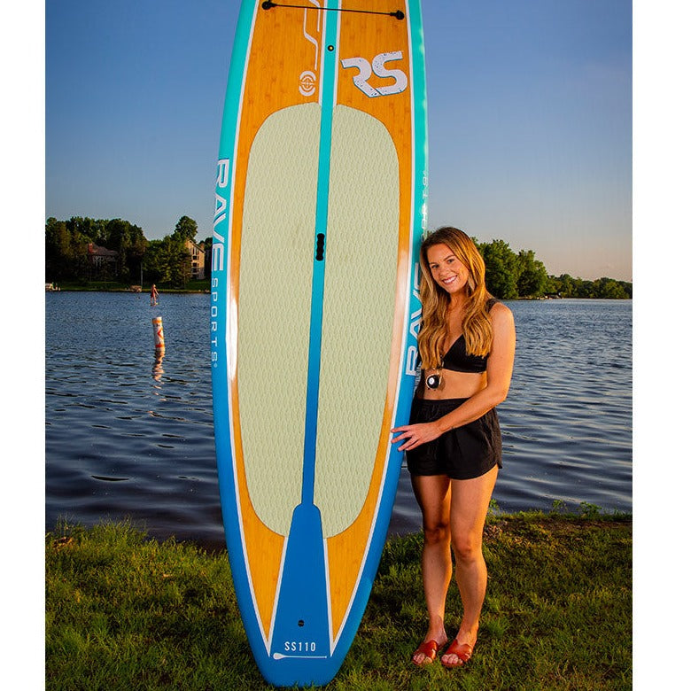 RAVE Sports Shoreline Series SS110 Stand Up Paddle Board (Caribbean Blue)_5