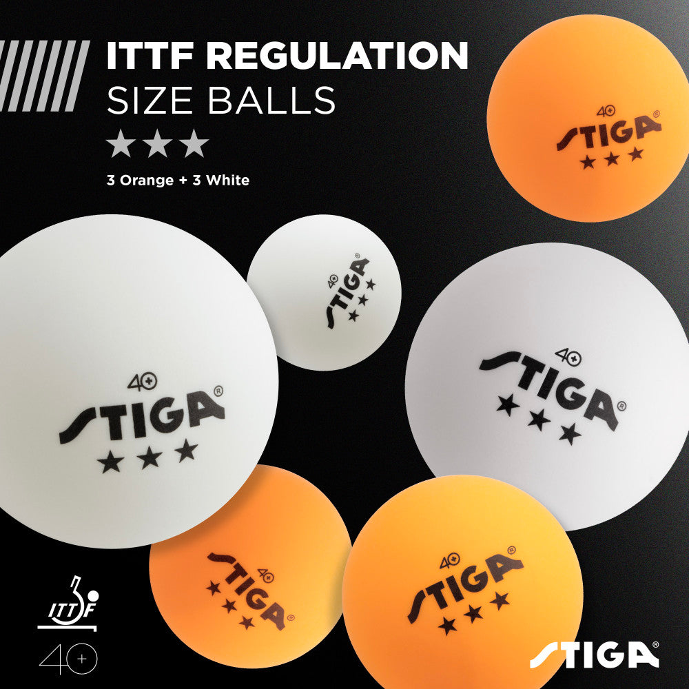Balles Ping-pong Stiga Cup 40+ - Lot De 12 - ABS Durable - Norme Tournoi 40mm - Pour Pratique Et Compétition
