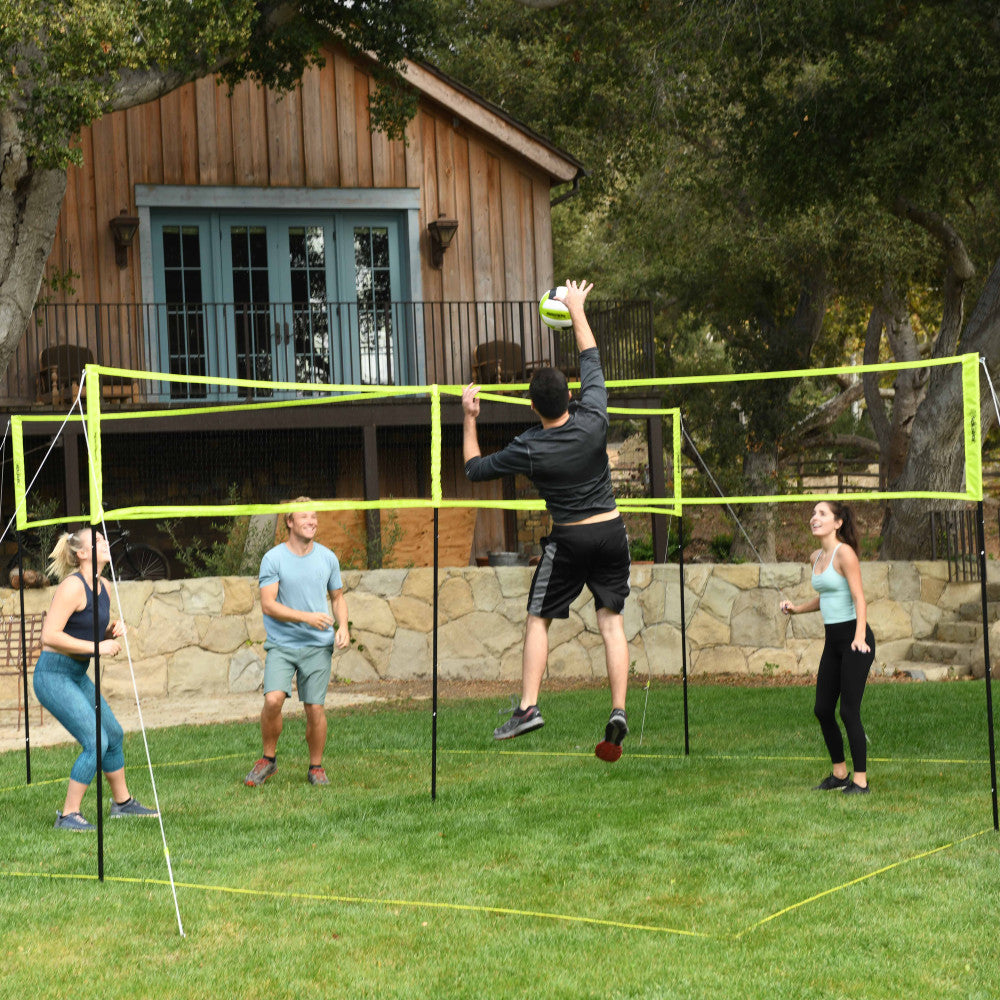 4 Square Volleyball Badminton Set Combo | Triumph | Escalade Sports