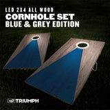 Triumph LED 2X4 Blue/Grey All-Wood Bag Toss_2