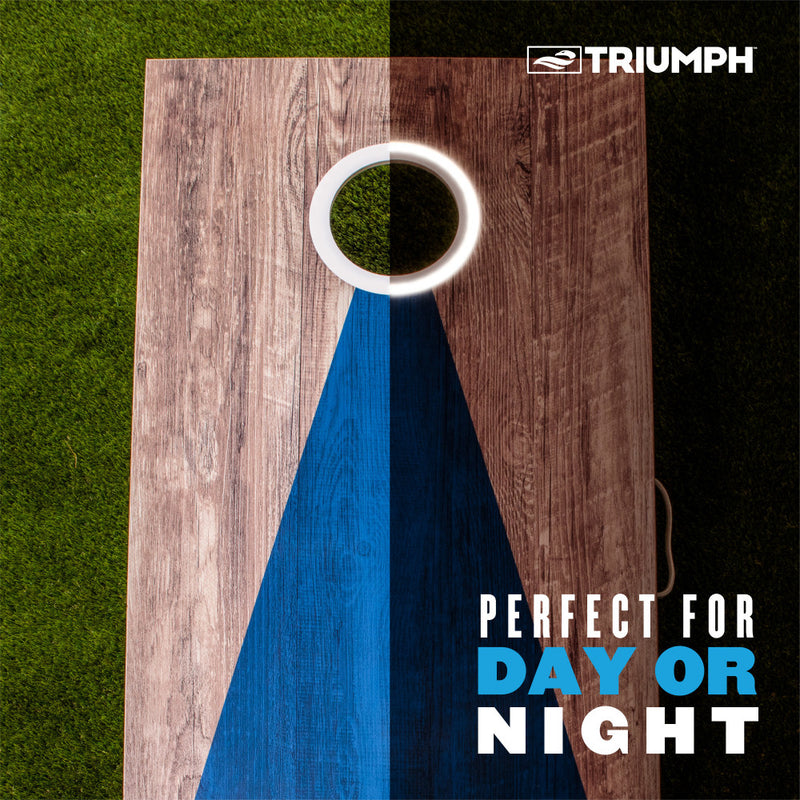 Triumph LED 2X4 Blue/Grey All-Wood Bag Toss_3