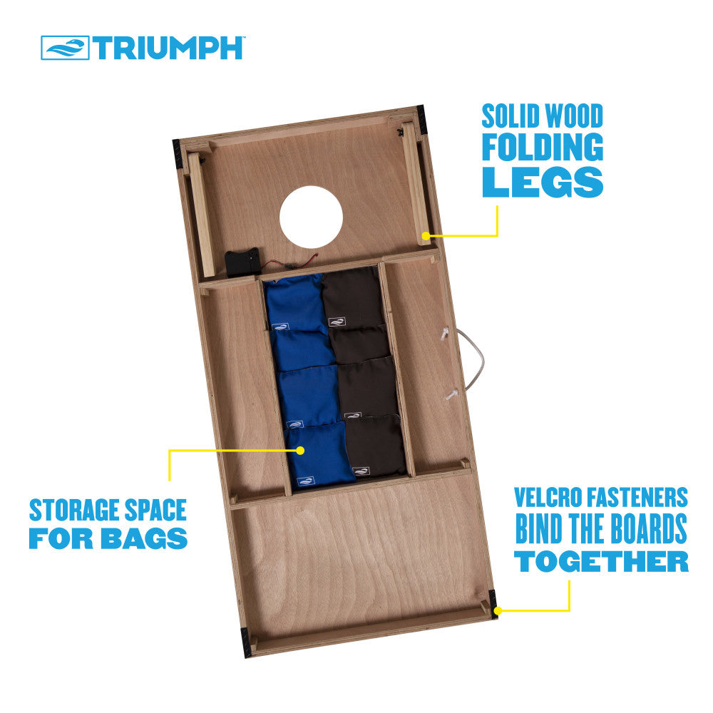 LED 2x4 All-Wood Cornhole Set | Triumph | Escalade Sports