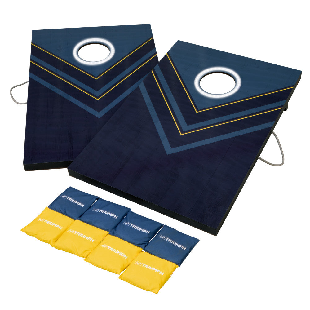 趣味・スポーツ・実用 LE CORDON BLEU Collection 20 Titles LED Blue and Yellow 2x3 Cornhole Set | Triumph | Escalade Sports