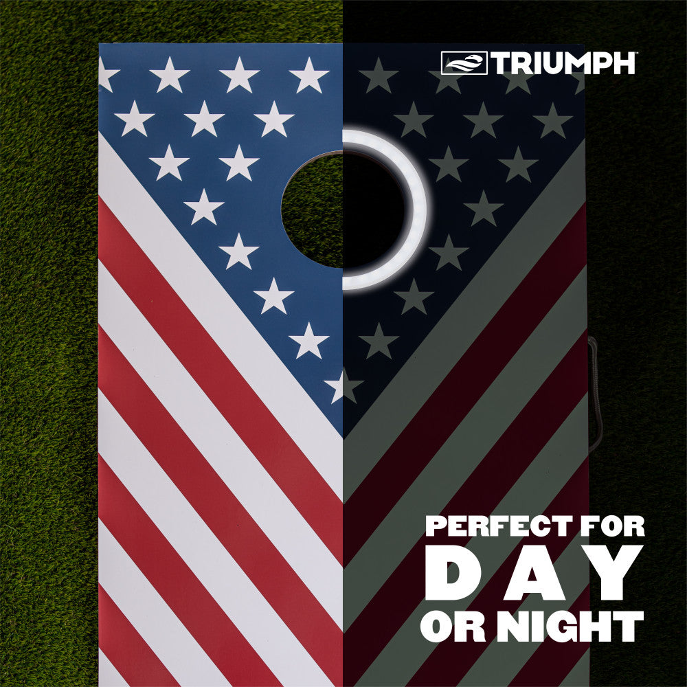 2x3 LED Patriotic Cornhole Set | Triumph | Escalade Sports
