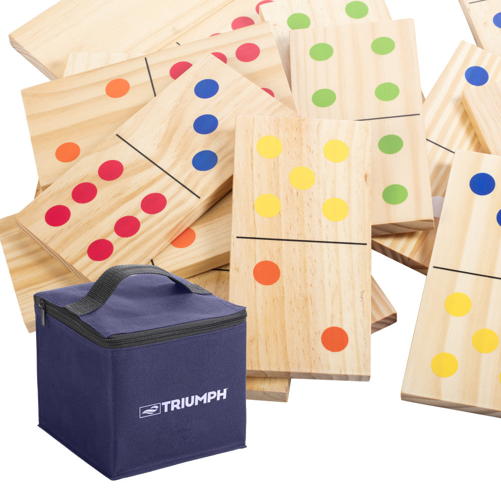 Jeu de dominos grand format extérieur 28 pièces Jeu de dominos grand format extérieur 28 pièces