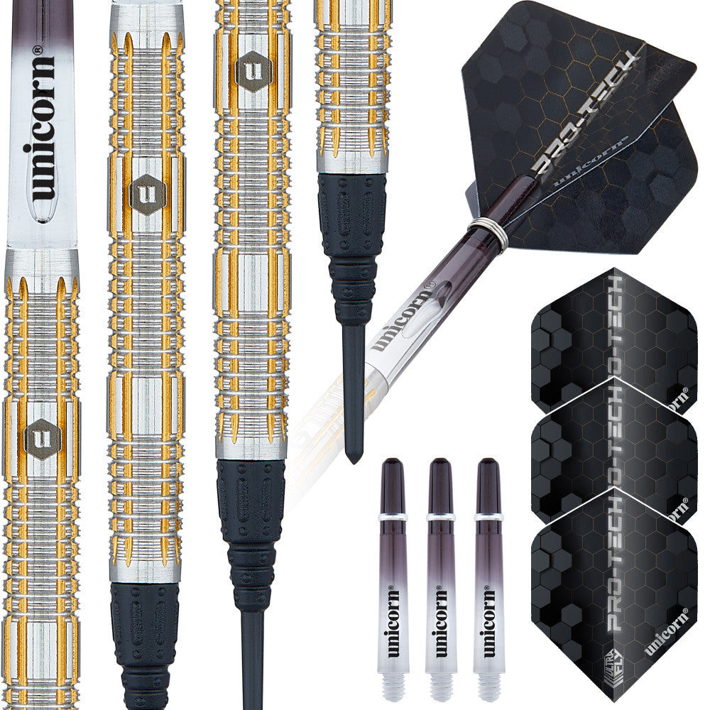 Unicorn Protech Style 4 Steel Tip Dart Flights Silver/Gold, 24 g Unicorn Protech Style 4 Steel Tip Dart Flights Silver/Gold, 24 g
