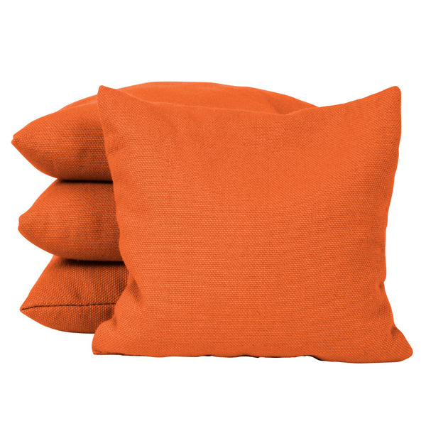 Victory Tailgate 4 Orange Solid Color Regulation Corn Filled Cornhole Bags_1