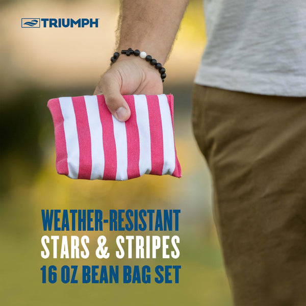 Patriotic Stars and Stripes 16 oz. Bean Bag Set