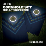Triumph LED Blue and Yellow 2x3 Cornhole Set