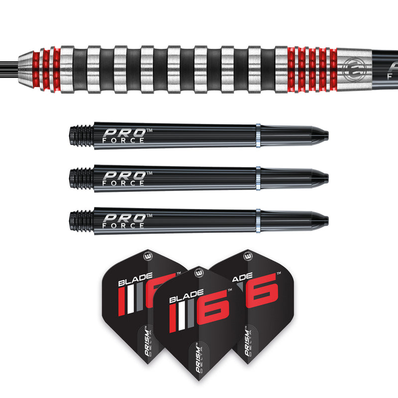 Dardos Ryan Searle V2 Harrows - 90% Tungsteno, 23g, Juego Completo Con Vástagos De Carbono Y Vuelos - Para Jugadores Profesionales