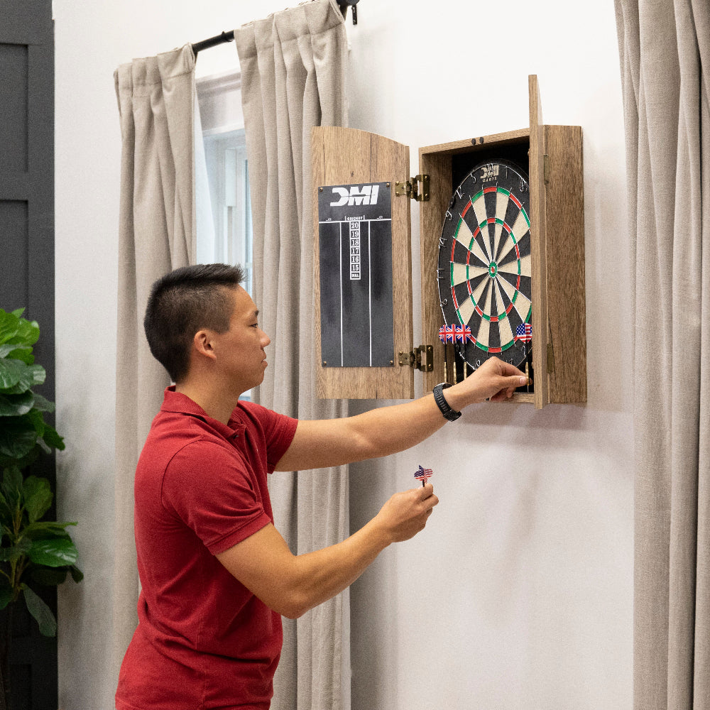 Dublin Bristle Dartboard Cabinet Set | Escalade Sports