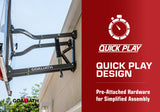 Goaliath Wallmount Basketball Hoop - 54" GoTek Basketball Goal - Quick Play Design - Pre Attached Hardware for Simplified Assembly